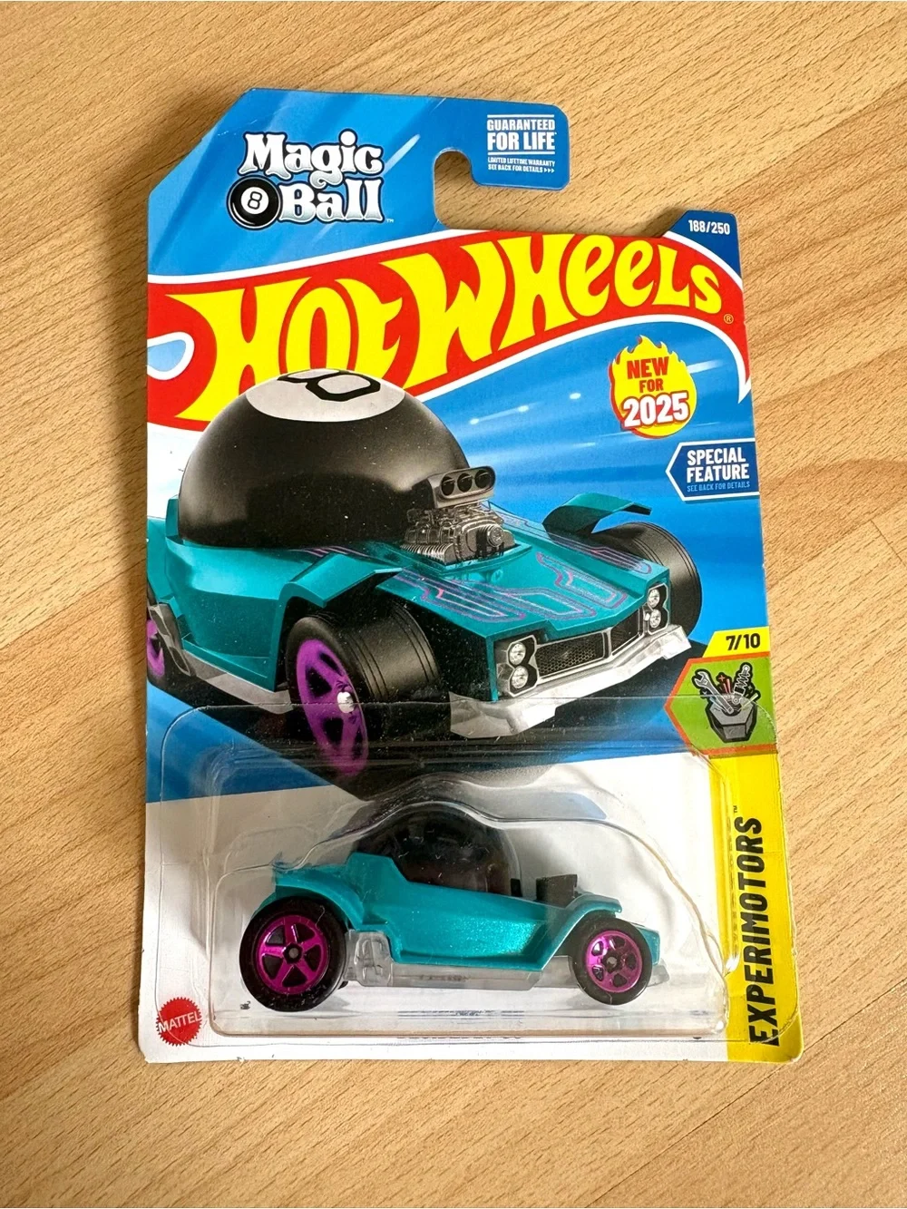 Hot Wheels 2025 Teal Magic 8-Ball Toy Car Experimotors